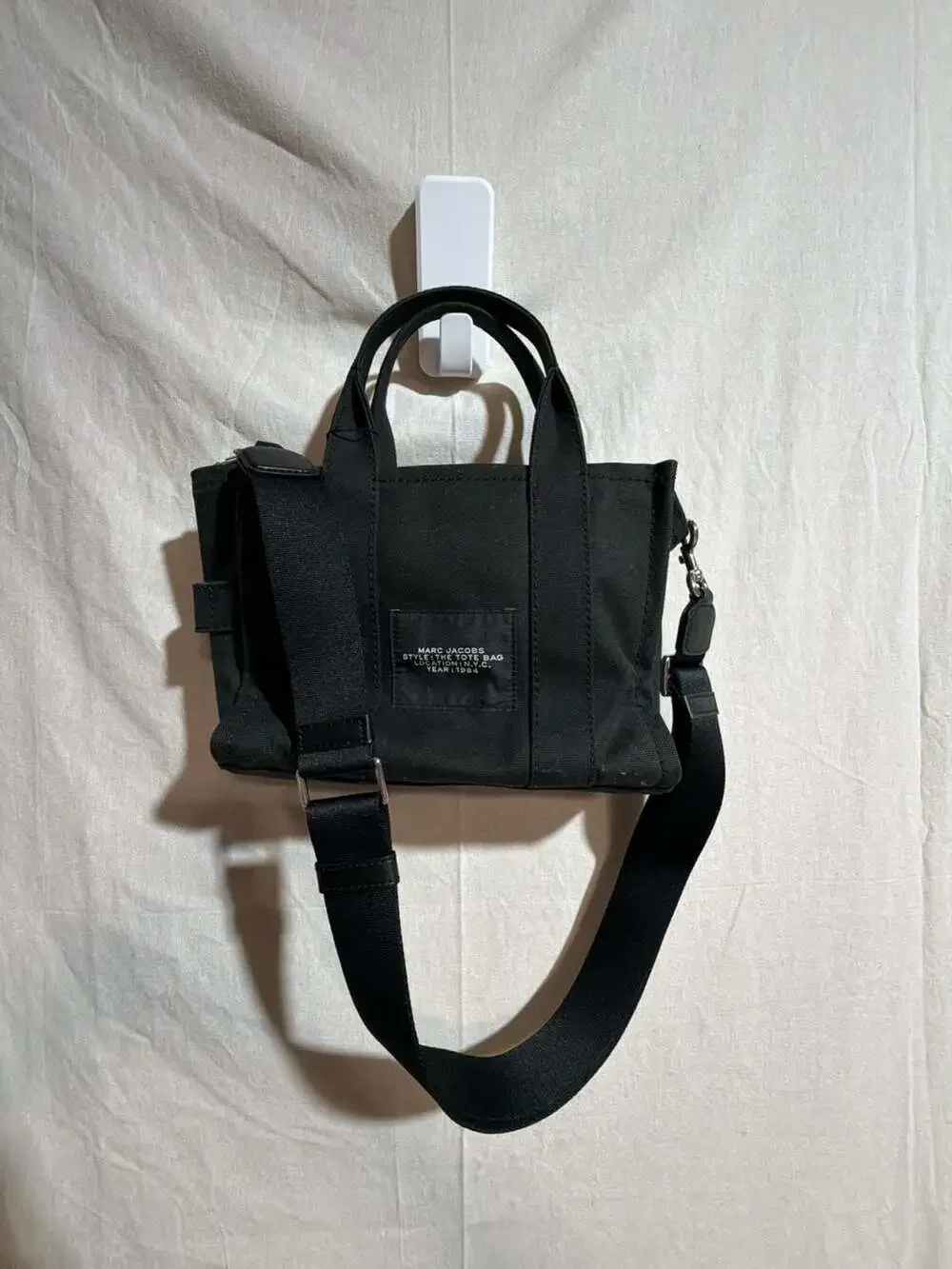 NWT! Marc Jacobs The Small Traveler Canvas Tote Bag Black